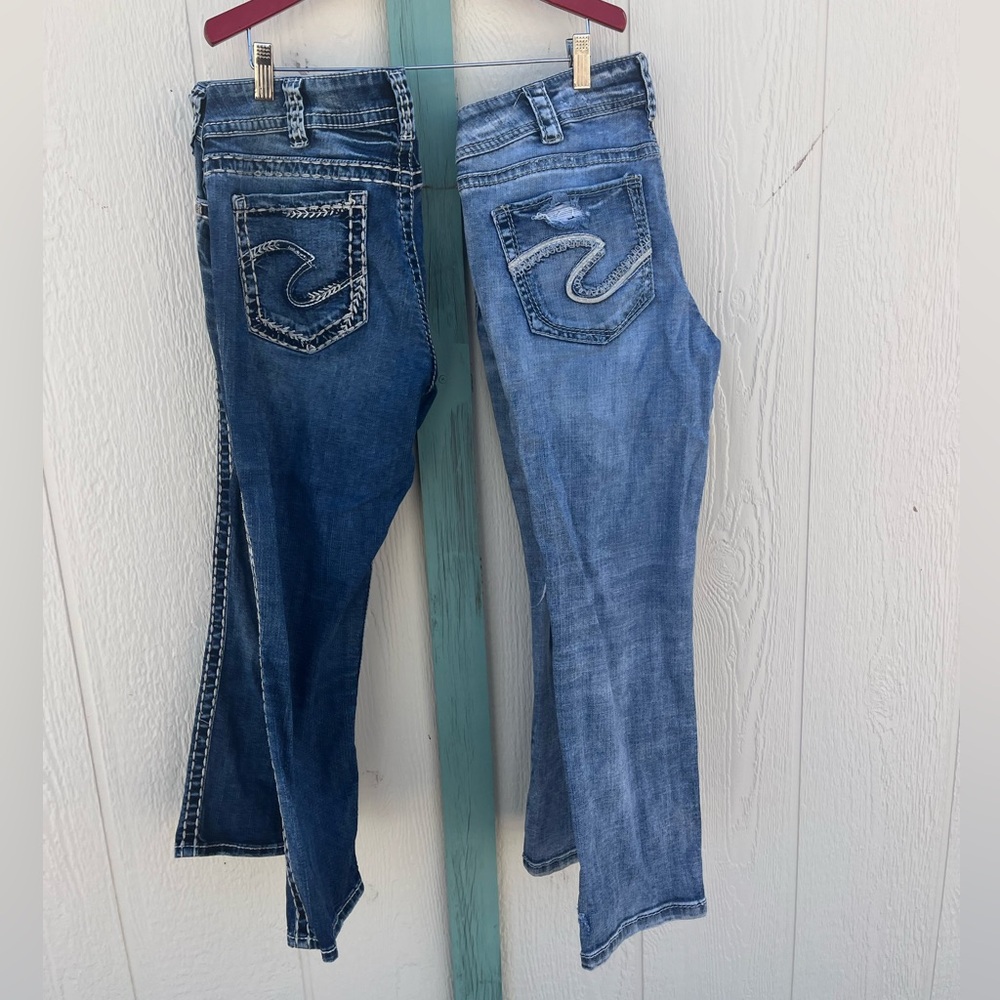 Silver Jeans Co Suki Mid Capri Denim Jeans W30 Lot of 2